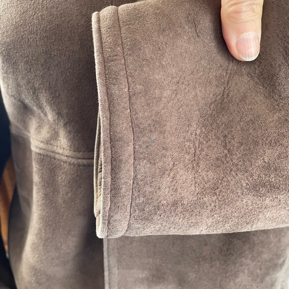 HOLT RENFREW 43”chest classic Californian rancher sheepskin coat real vintage - Picture 15 of 16